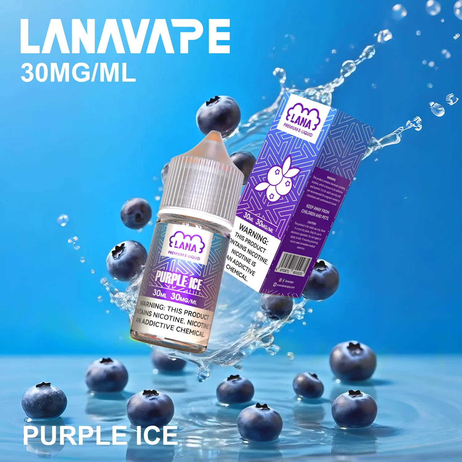 LANA 拉娜 30ml 30MG 煙油推薦｜強冰涼感・滑順不嗆喉 - 電子煙潮流商城